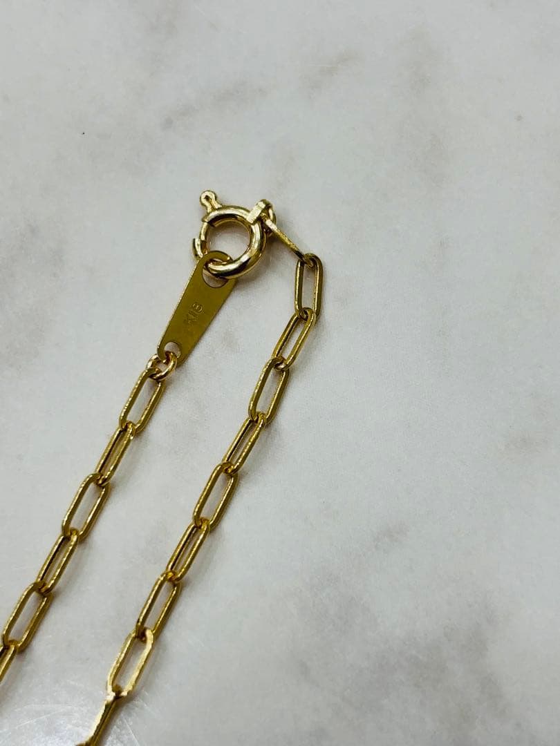 K18 18金 ブレスレット ペーパークリップ 18㎝
