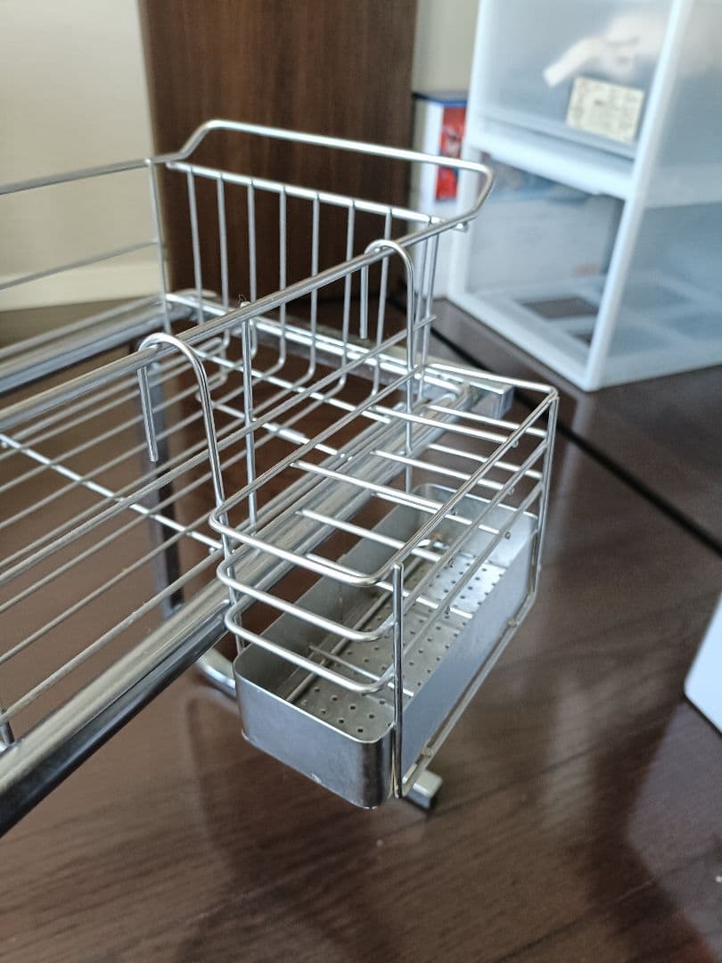 Dinos　伸長式シンク上ステンレス水切り１段（幅84～104cm）