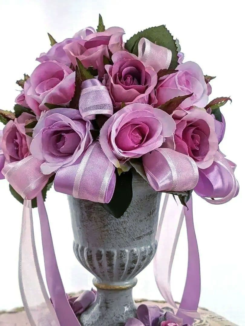 ロココ調薔薇のアレンジメント✨アートフラワー✨クレイフラワー✨クラシカル