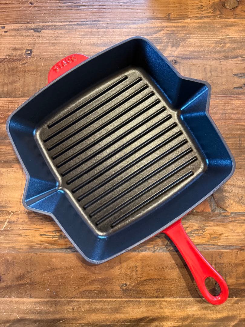 STAUB ストウブ アメリカンスクエアグリル 26cm グリルパン チェリー