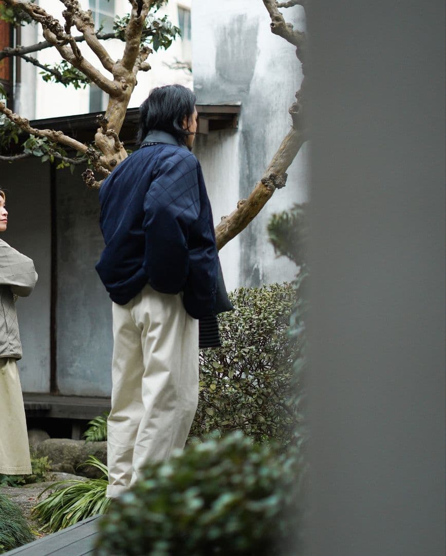 nanamica × BATONER ニット ダウン カーディガン