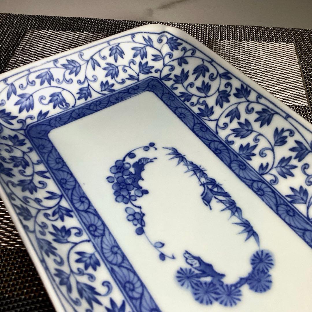 『メルうー特価』　龍峰　竹斎　『花風流　古伊万里唐草』　長皿　5枚