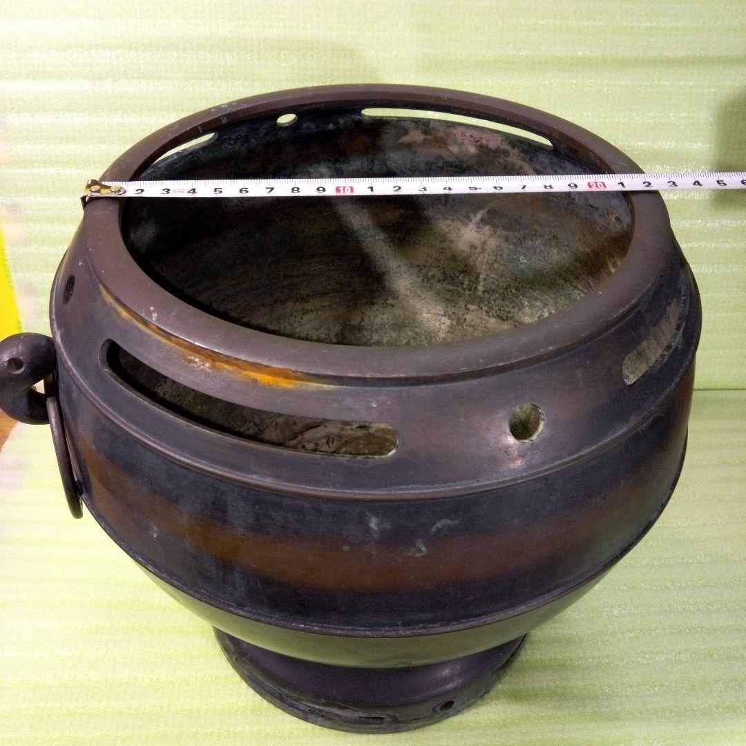 火鉢　手火鉢　蓋あり　フタ　レトロ　古民具　古道具　美術火鉢　インテリア