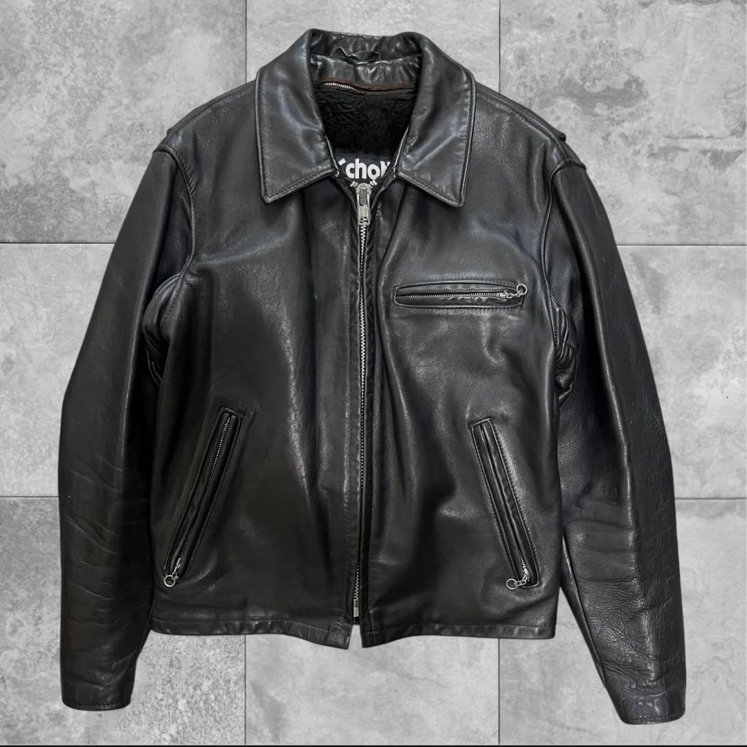 美品 schott 642 レザージャケット シングルライダース 牛革 40 黒