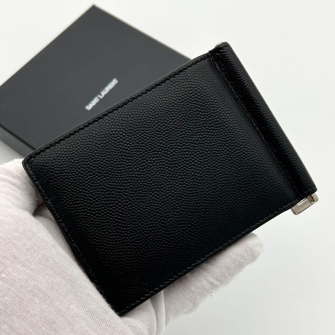 【極美品】Saint Laurent サンローランパリ マネークリップ 黒