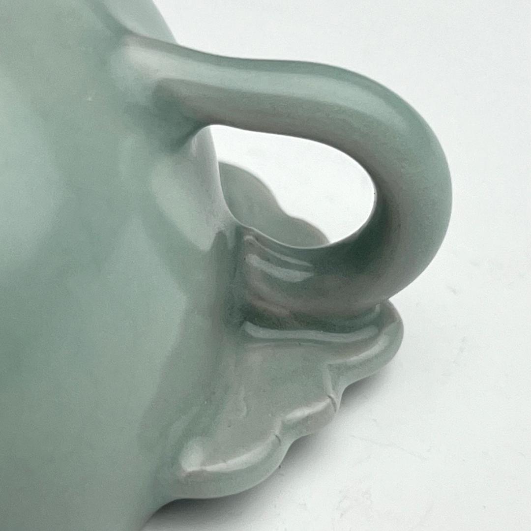 青磁如意紋板沿洗 唐物 中国古玩 中国美術 A923