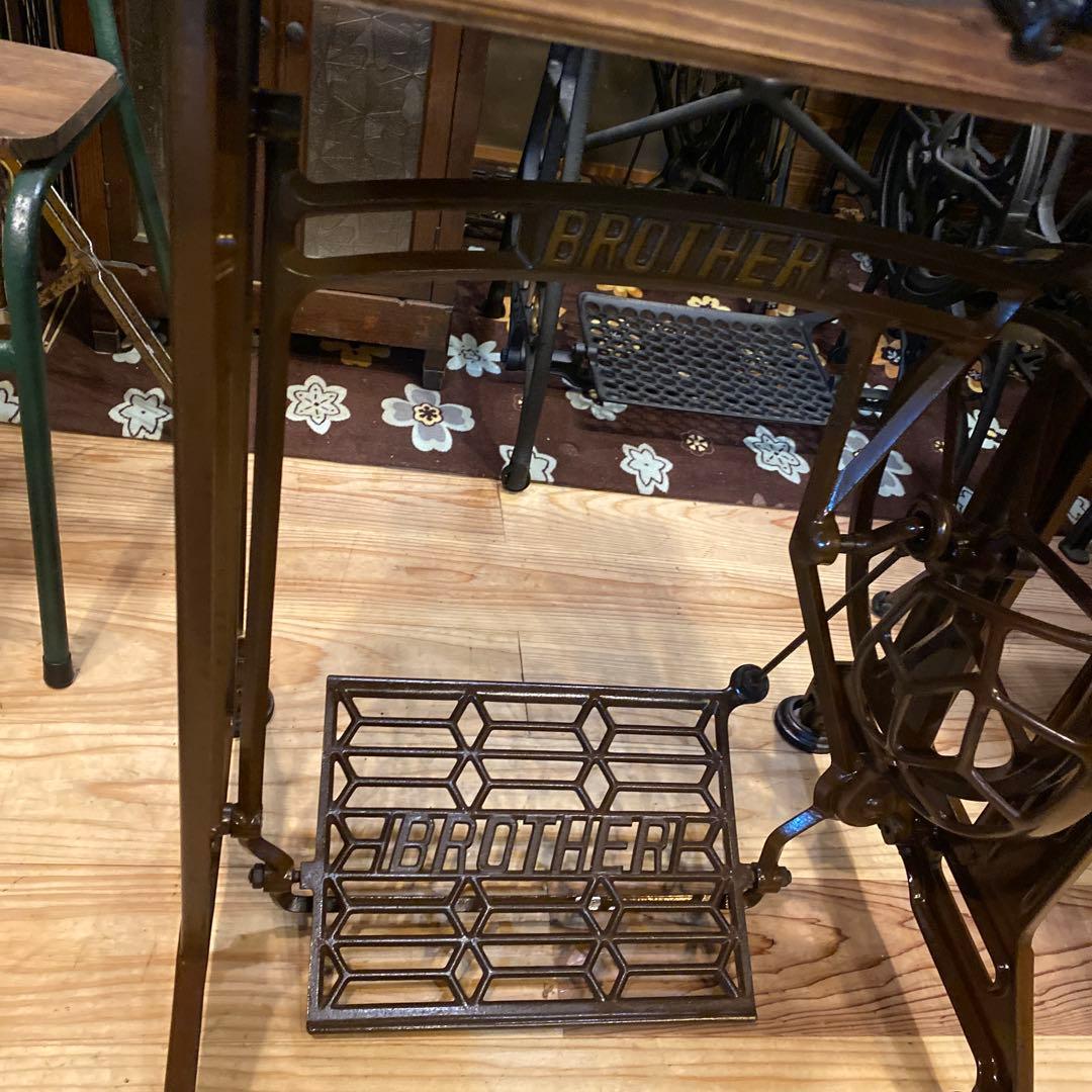 アンティークミシン脚テーブル