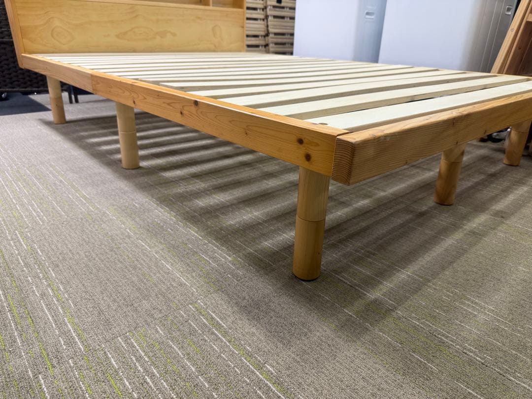 【洗浄消毒作業済】モダンデコ　ダブルサイズ　すのこベッド　フレーム