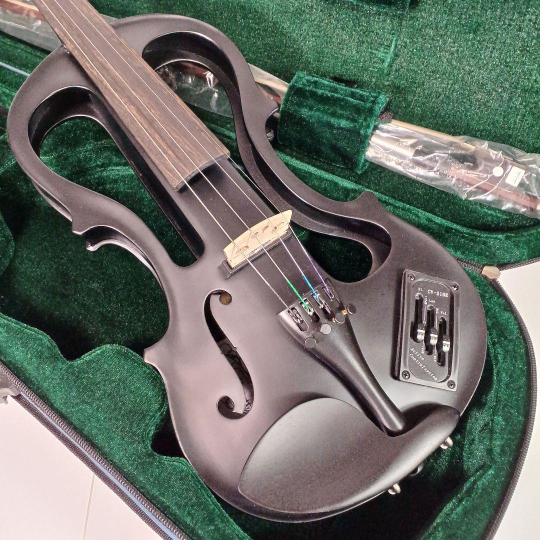 美品☆hallstatt ハルシュタット CV-210E エレキバイオリン 黒