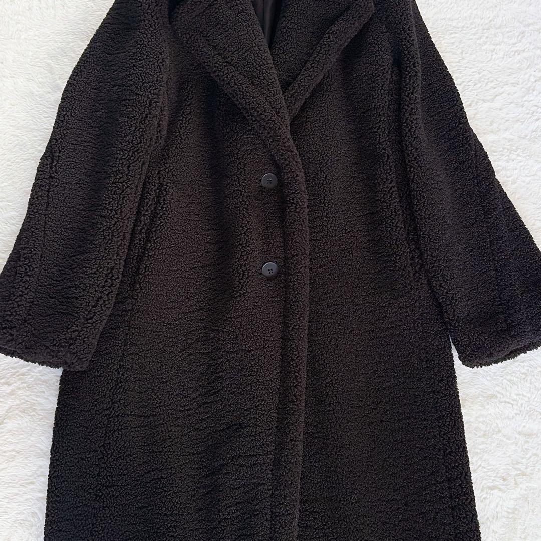 極美品✨完売入手困難【ザラ】テディベアコート エクストラロングボアコート 黒XS