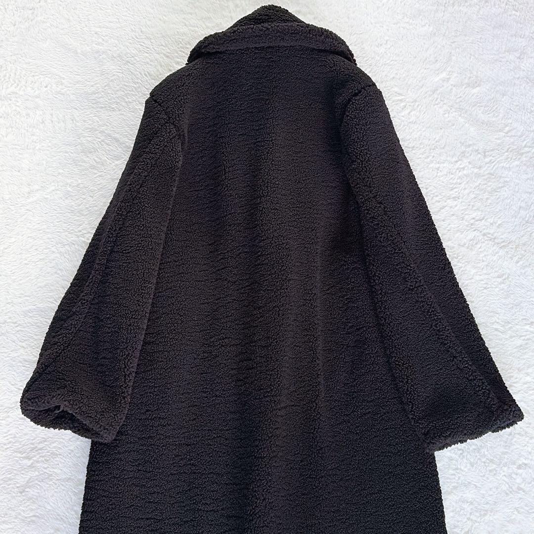 極美品✨完売入手困難【ザラ】テディベアコート エクストラロングボアコート 黒XS