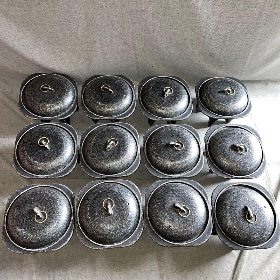 60点　一人 焼き台　コンロ　業務用　店舗 厨房 用品　飲食業　アルミ？浅鍋