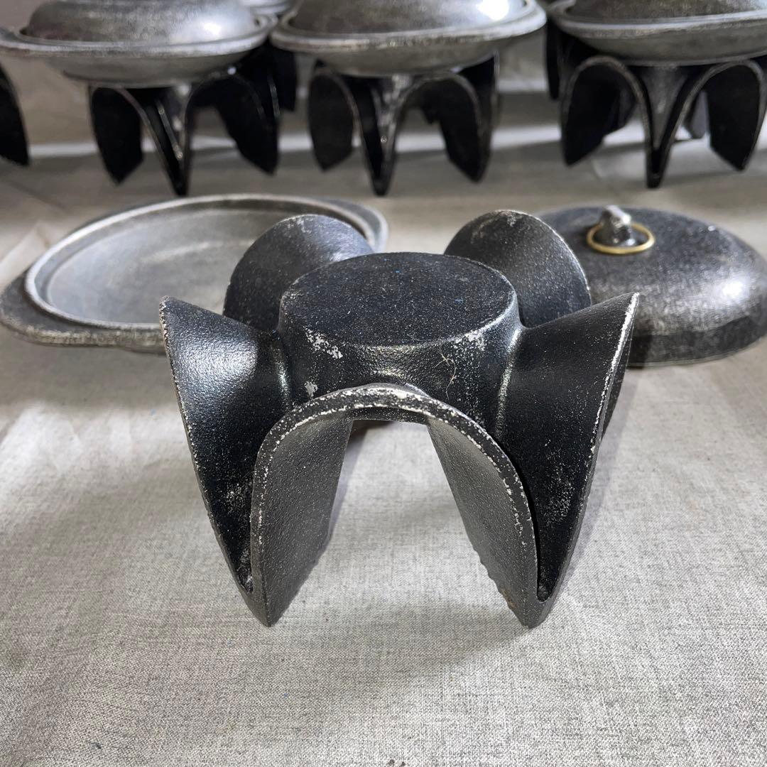 60点　一人 焼き台　コンロ　業務用　店舗 厨房 用品　飲食業　アルミ？浅鍋