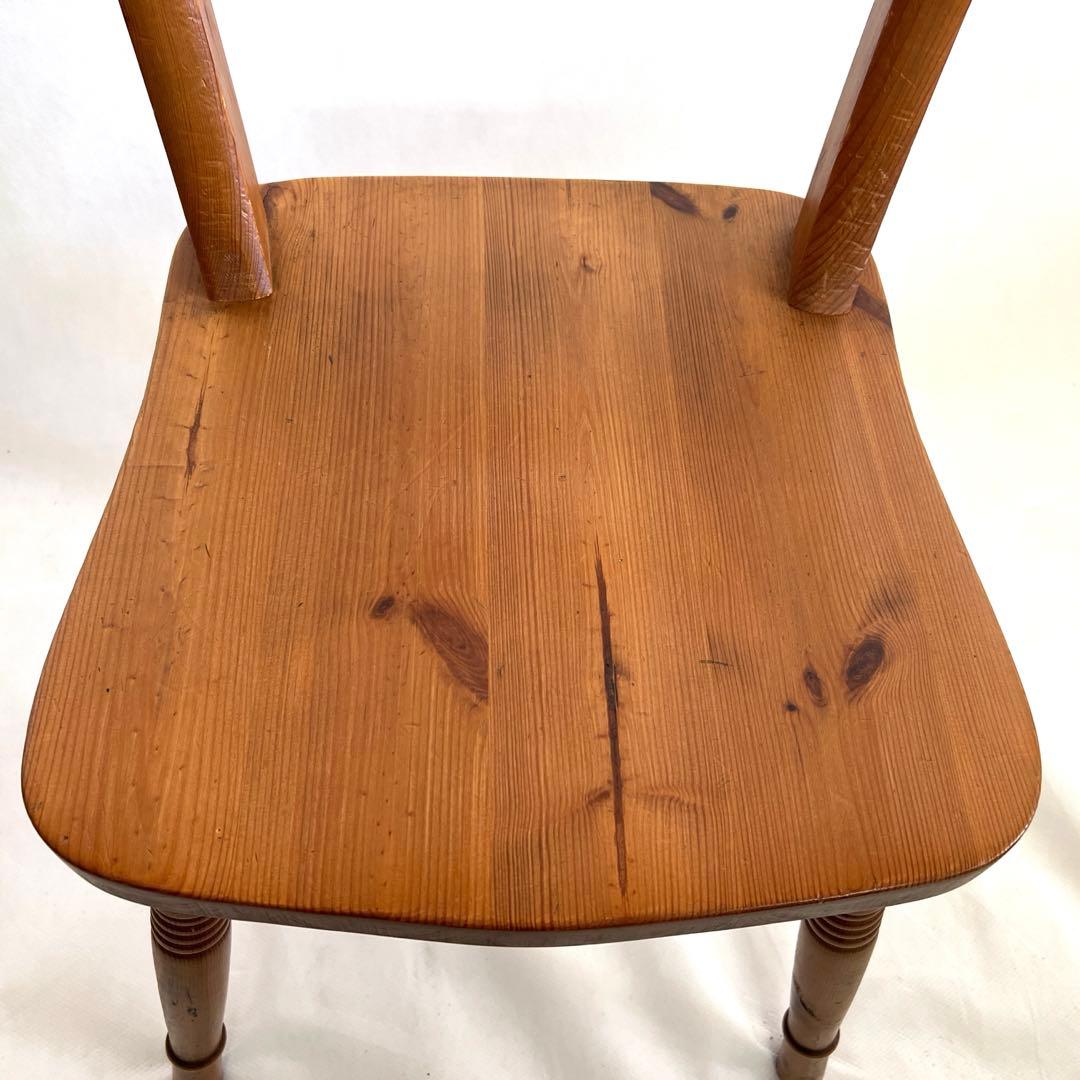 パイン材・ダイニングチェア・スクロールバックチェア