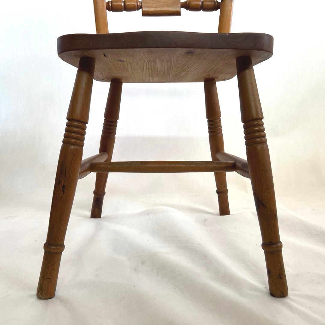 パイン材・ダイニングチェア・スクロールバックチェア