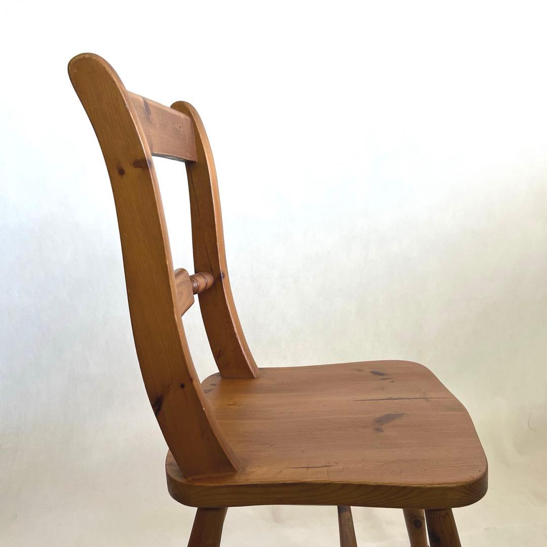 パイン材・ダイニングチェア・スクロールバックチェア