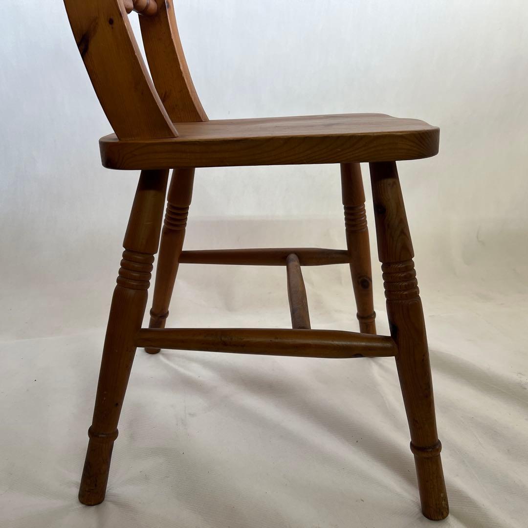 パイン材・ダイニングチェア・スクロールバックチェア