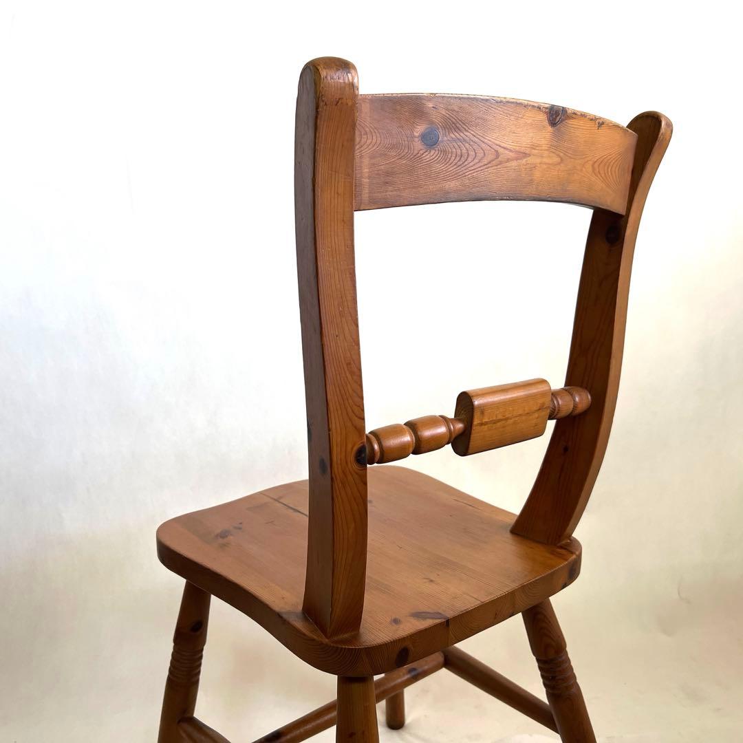 パイン材・ダイニングチェア・スクロールバックチェア