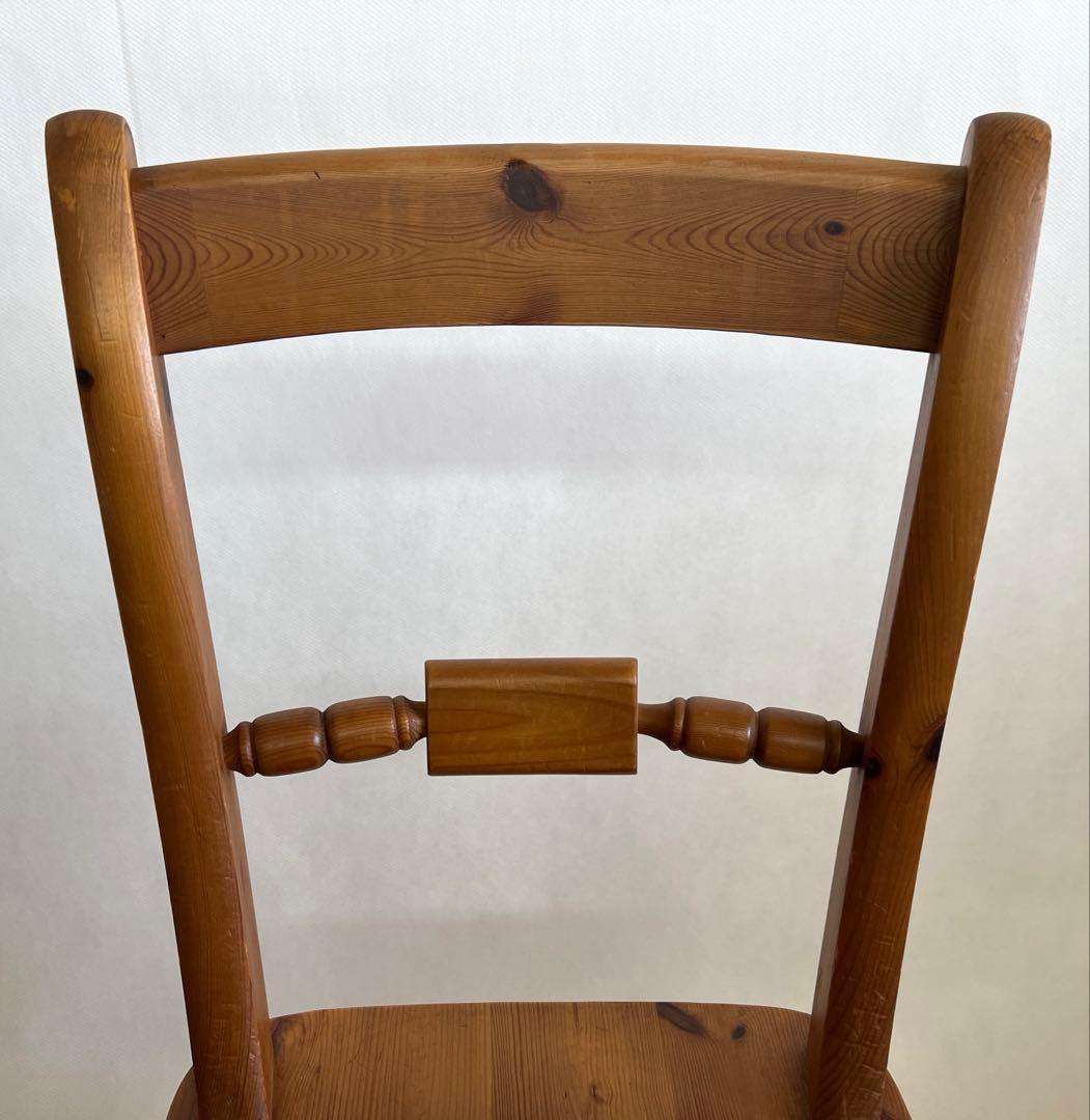 パイン材・ダイニングチェア・スクロールバックチェア