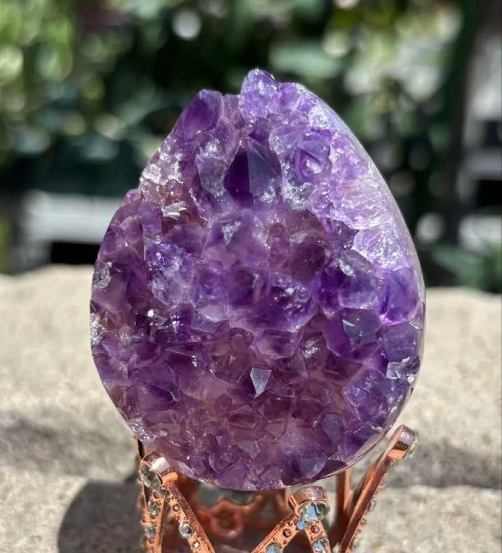 最高品質！ウルグアイ産⭐虹入！アメジストたまご　小　￼ RM 5