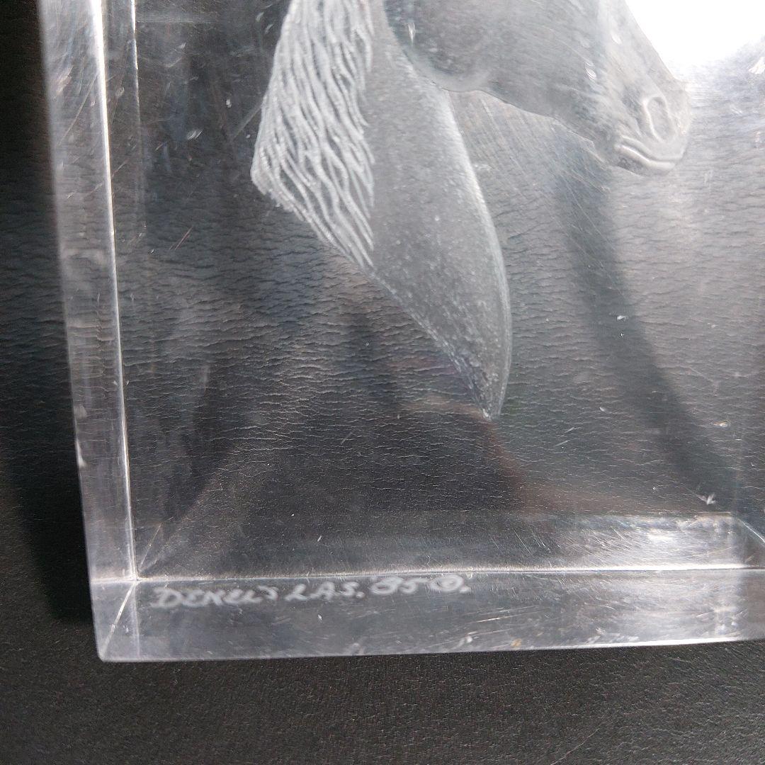 アクリル　馬の彫刻セット　DEKELS LAS'86　アートオブジェ　午年