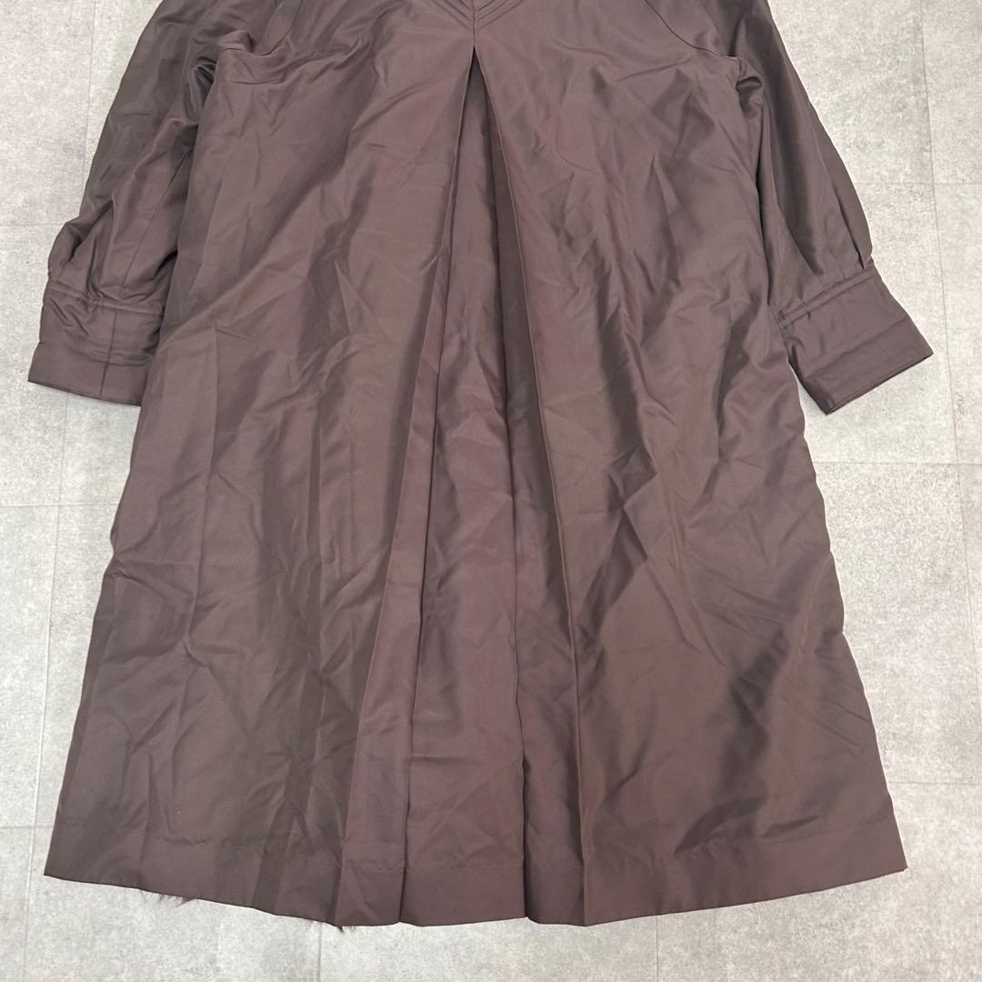 美品✨ ロングコート　ライナー リアルファー ラム フォックス 毛皮　ブラウン系