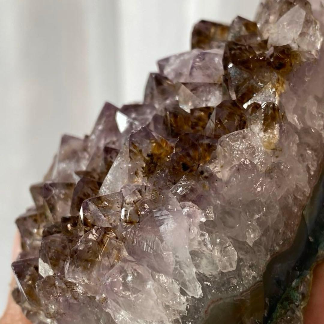 ② カコクセナイト アメジスト タイチンルチル 天然石 クラスター 原石