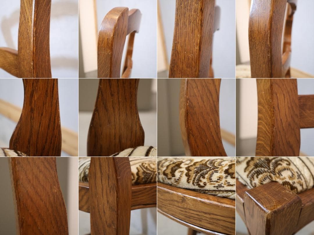 MITSUKOSHI 三越ブルージュ オーク材 ダイニングチェア 木製椅子