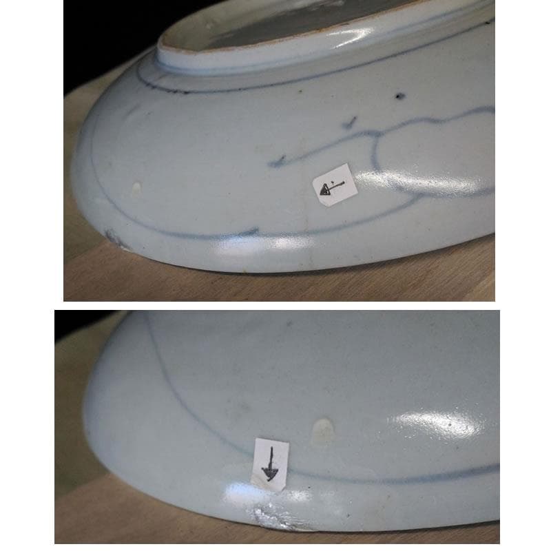 c655 古伊万里 くらわんか皿 染付