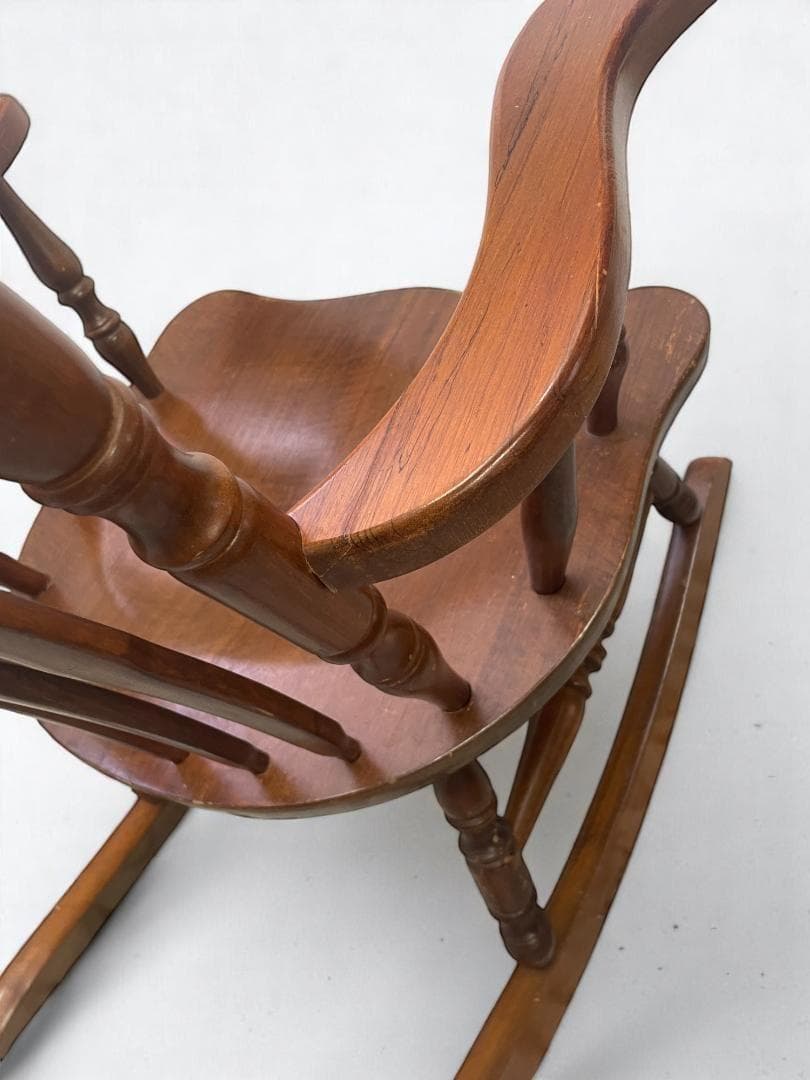 木製ロッキングチェア ブラウン