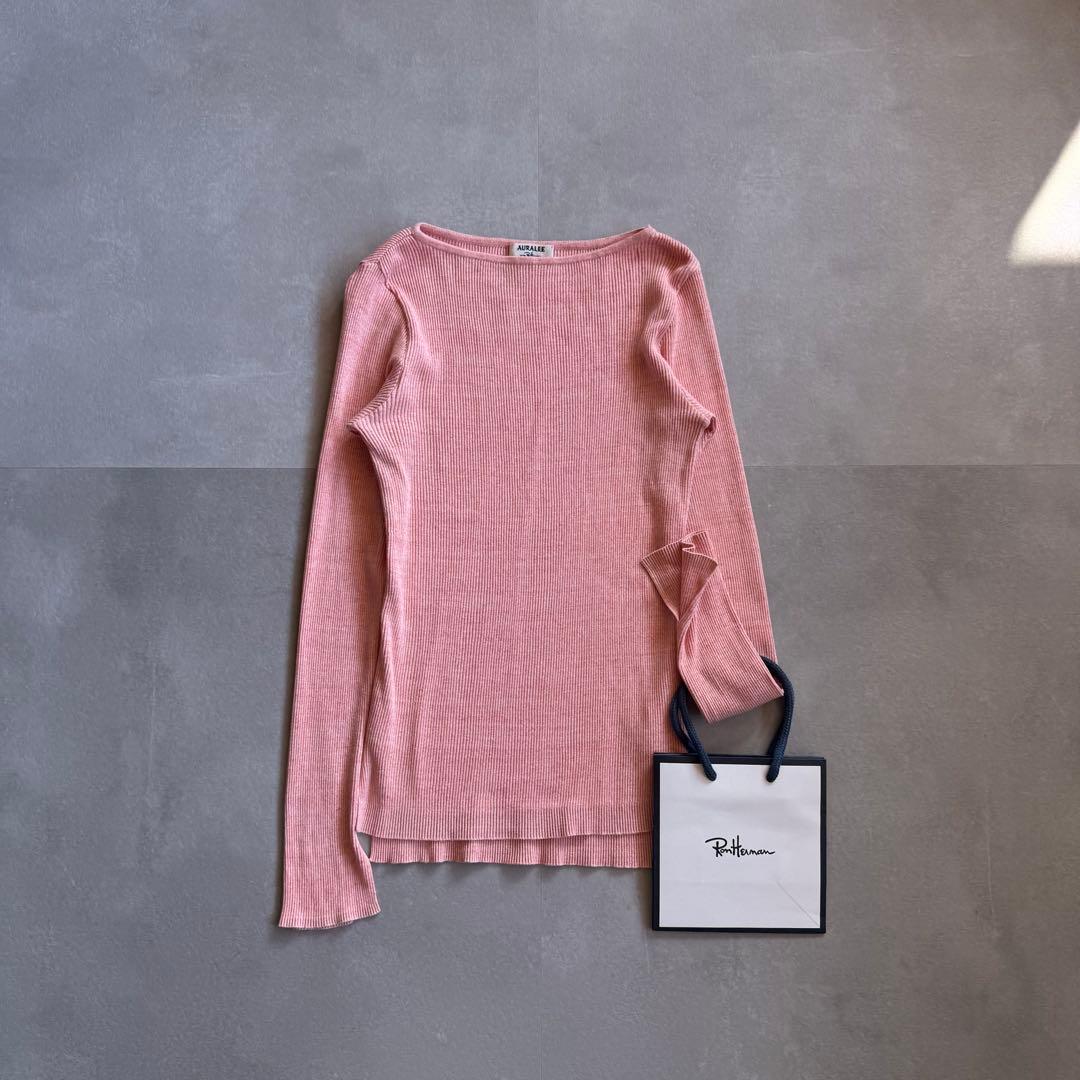 【美品✨】AURALEE RonHerman コラボ別注　杢ピンク