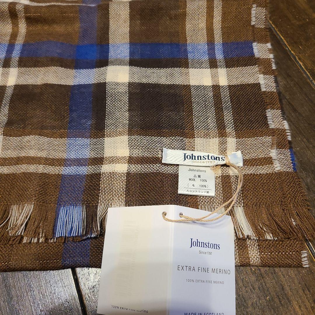Johnstons チェック柄ストール