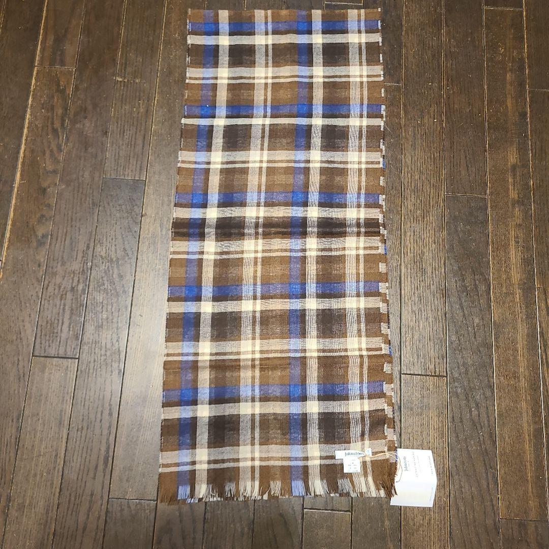 Johnstons チェック柄ストール