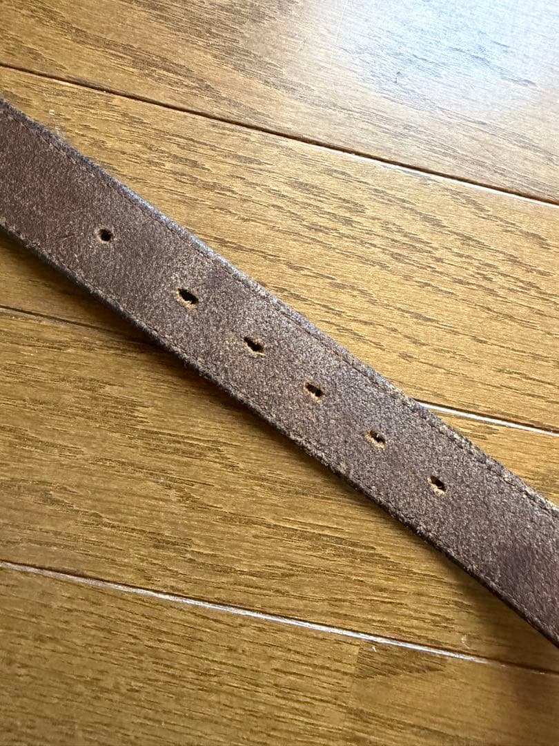 visvim レザーベルト ブラウン ステッチ 刻印
