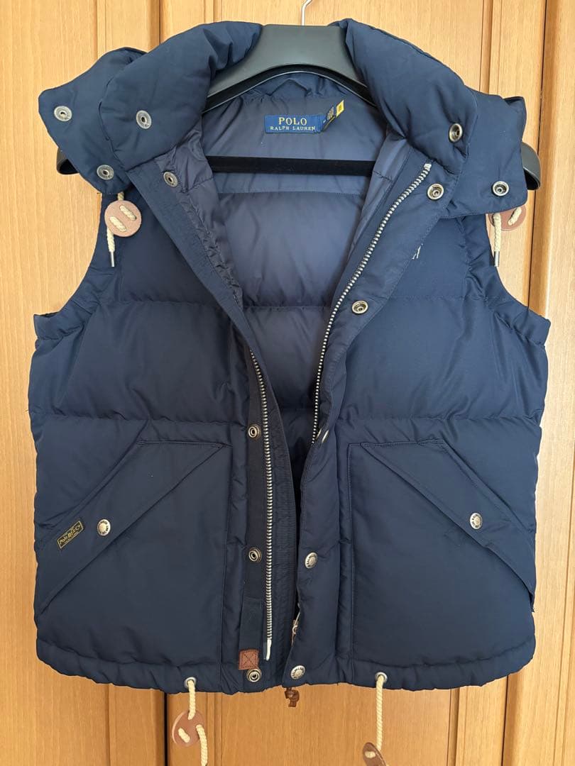 Polo Ralph Lauren フード付きダウンベスト M ネイビー
