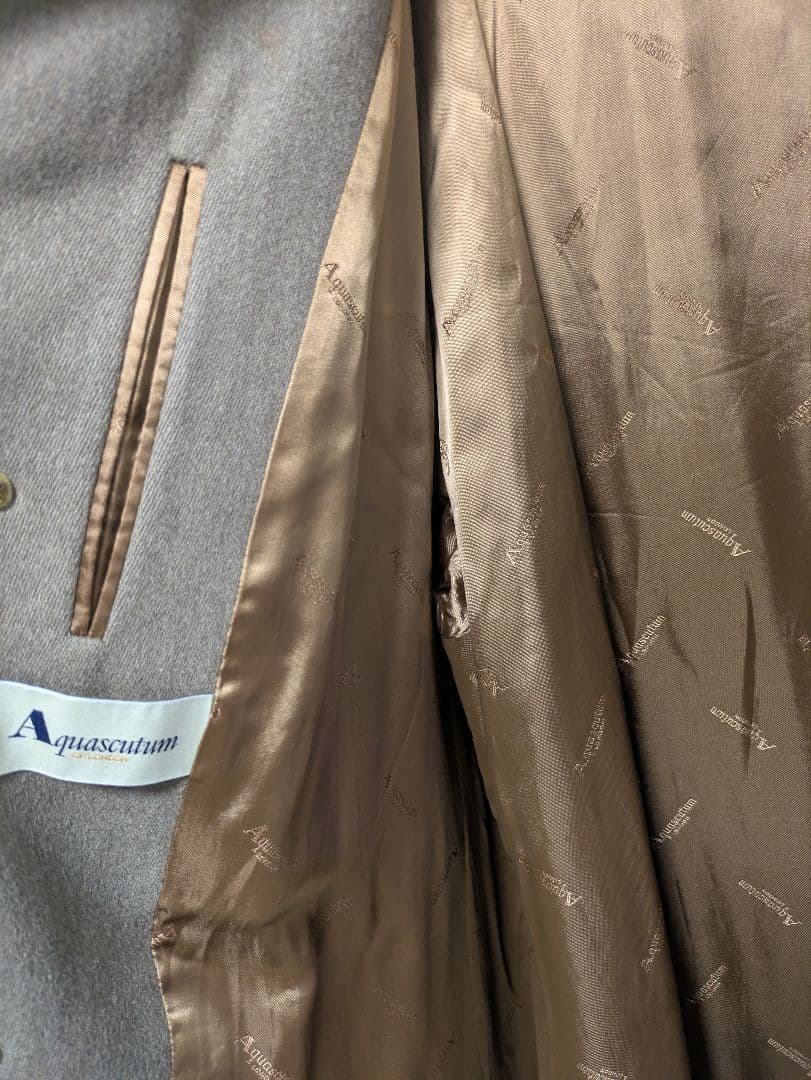 ​英国製 アクアスキュータム バルカラーコート 美品 希少XL オーバーサイズ