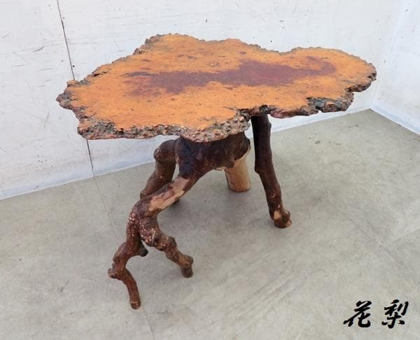 希少一点物■最高級■花梨■無垢一枚板■瘤杢■飾り棚■ディスプレイテーブル■