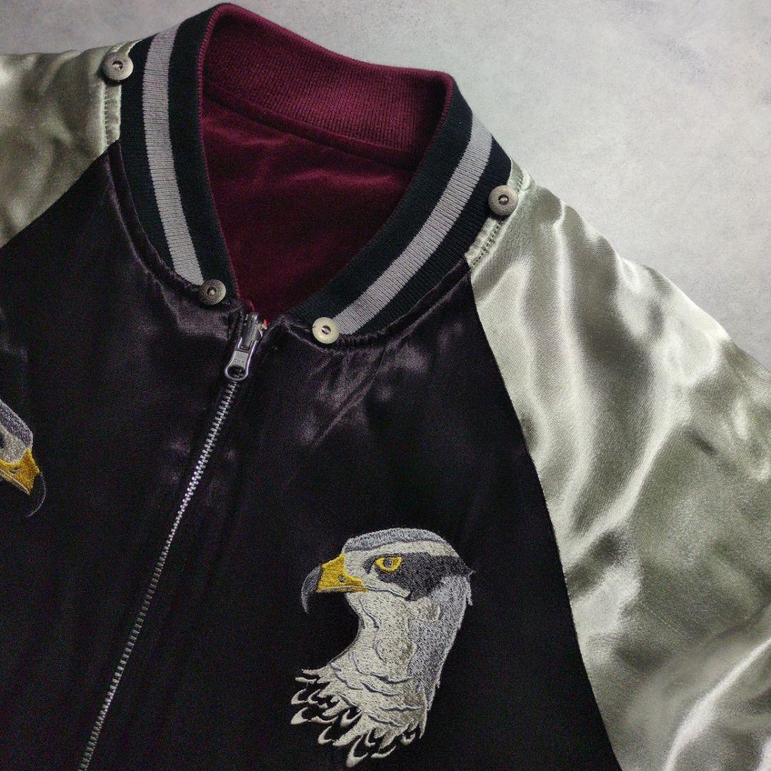 00s PPFM サテン 別珍 リバーシブル 刺繍 スカジャン