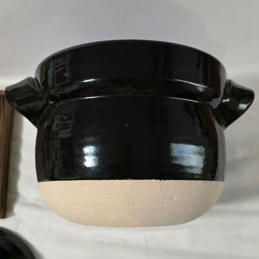 信楽焼 ごはん鍋 5合炊き 黒釉 御飯鍋 ふっくら！土鍋