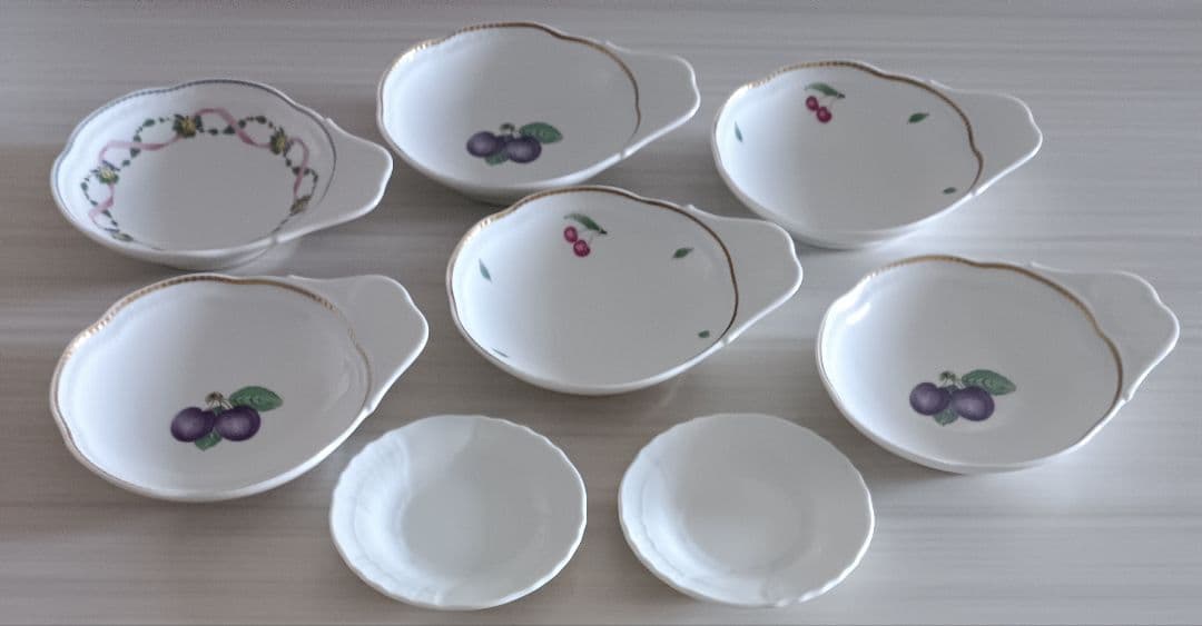 リチャードジノリ果物柄 取っ手付きレモン皿 8個セット