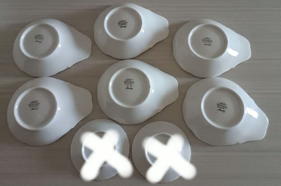 リチャードジノリ果物柄 取っ手付きレモン皿 8個セット