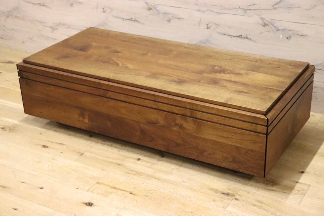 GMIH194○ウォールナット無垢材 リビングテーブル センターテーブル ロー