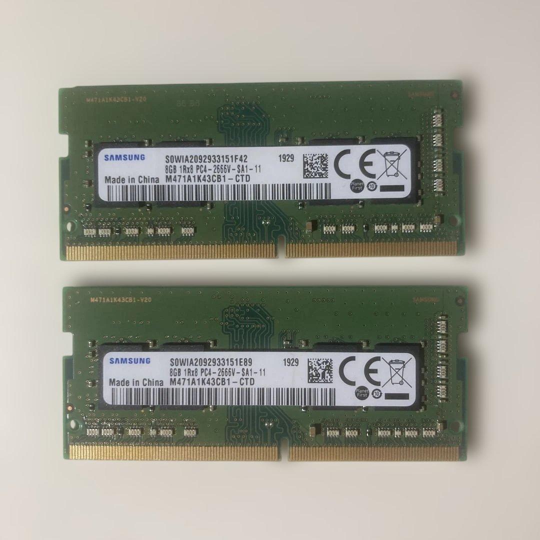 Samsung 8GB DDR4 2666MHz SO-DIMM × 2