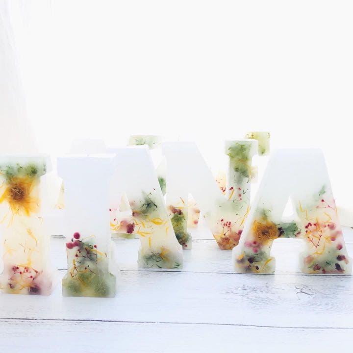 【1個販売】イニシャル キャンドル オブジェ アルファベット 結婚式