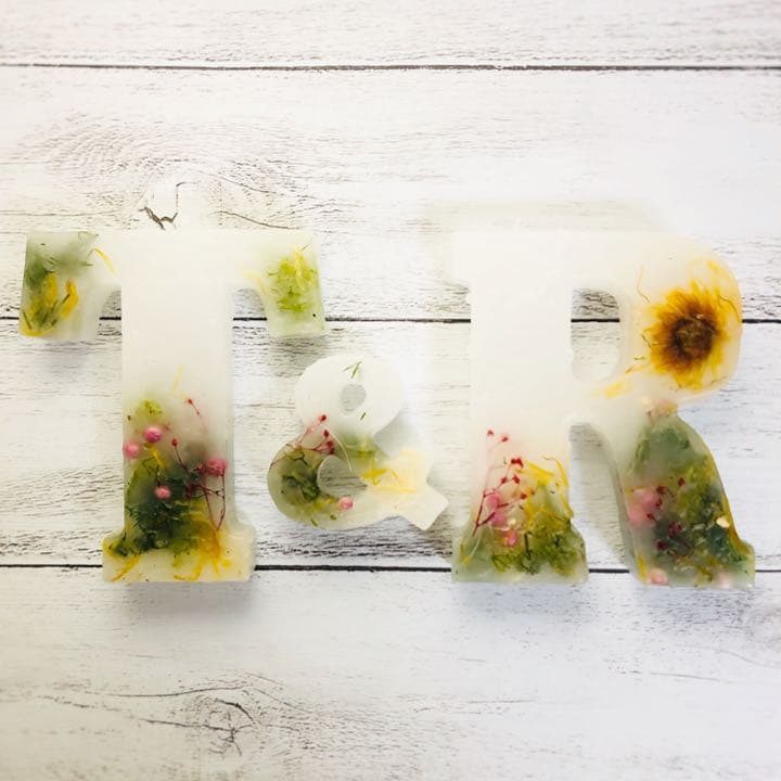 【1個販売】イニシャル キャンドル オブジェ アルファベット 結婚式