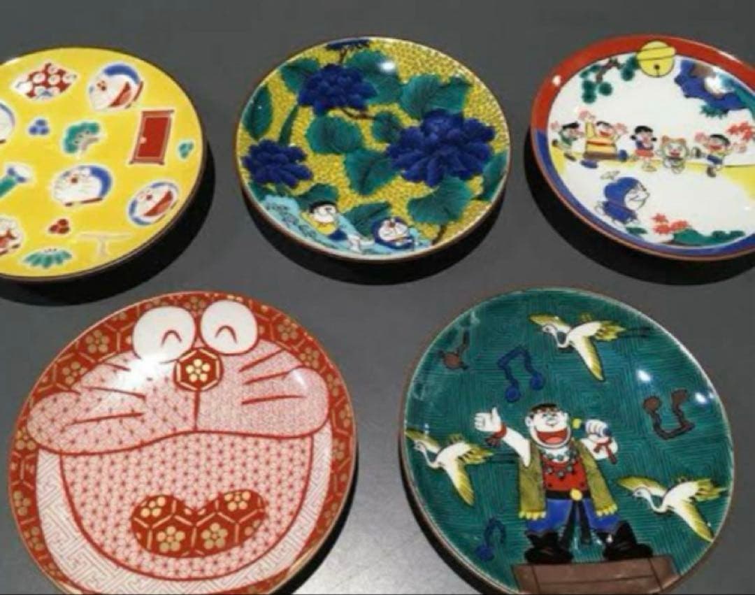 【新品未使用未開封品】九谷焼 ✖️ ドラえもん 豆皿 コンプリートセット