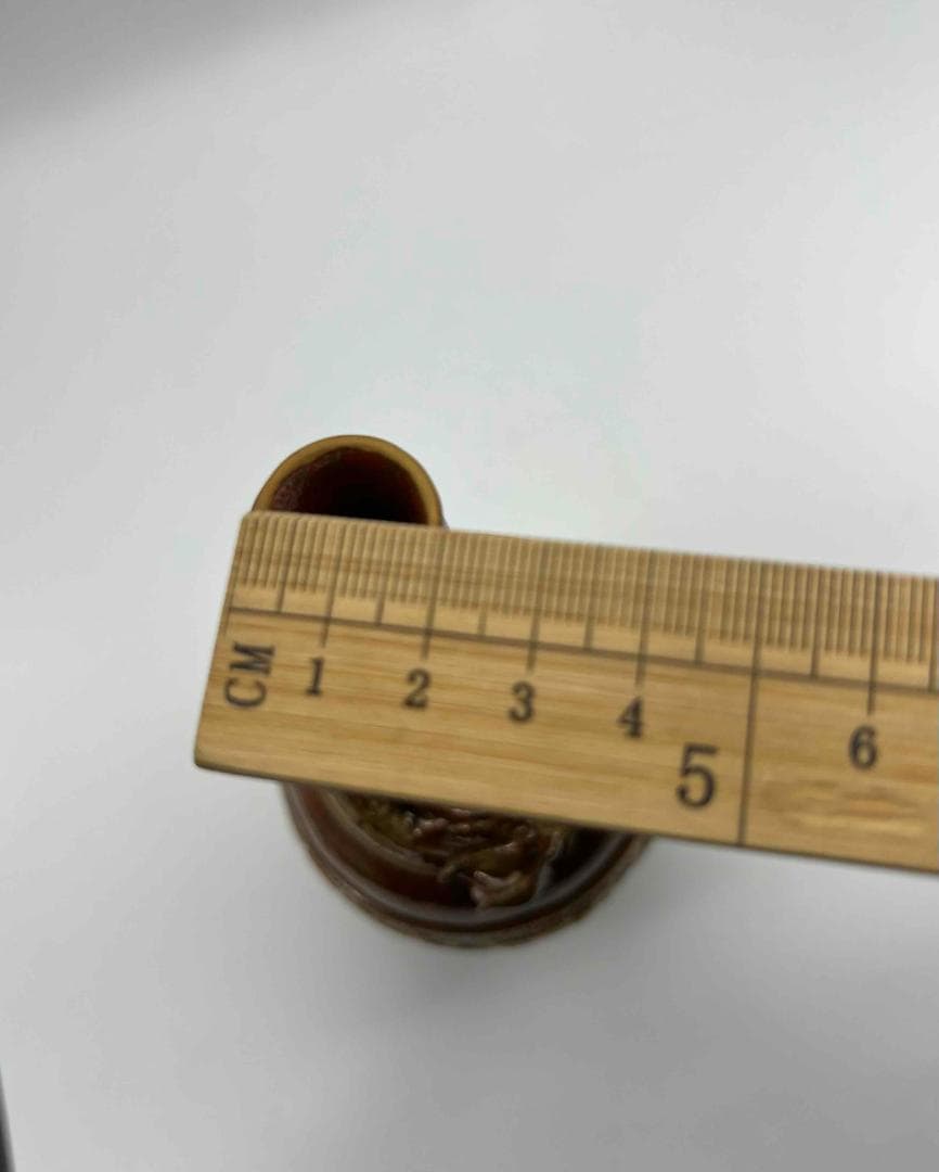 清乾隆時代 大清乾隆年製 在銘紫金釉 古銅釉琺瑯彩 描金螭龍文長頸瓶(E-50)