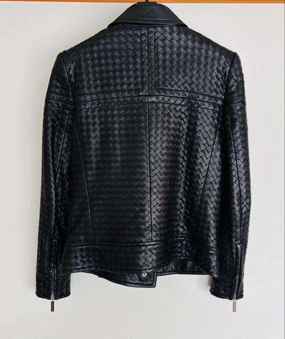 BOTTEGAVENETAボッテガヴェネタ イントレチャートライダースジャケット