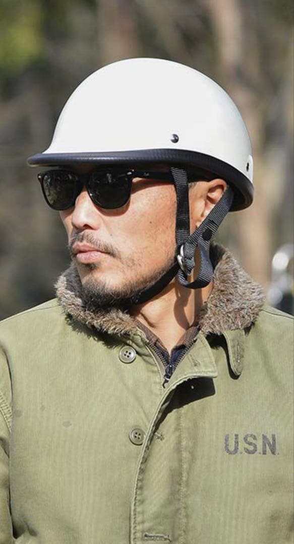 USAジョッキー アイボリー ハーフヘルメット