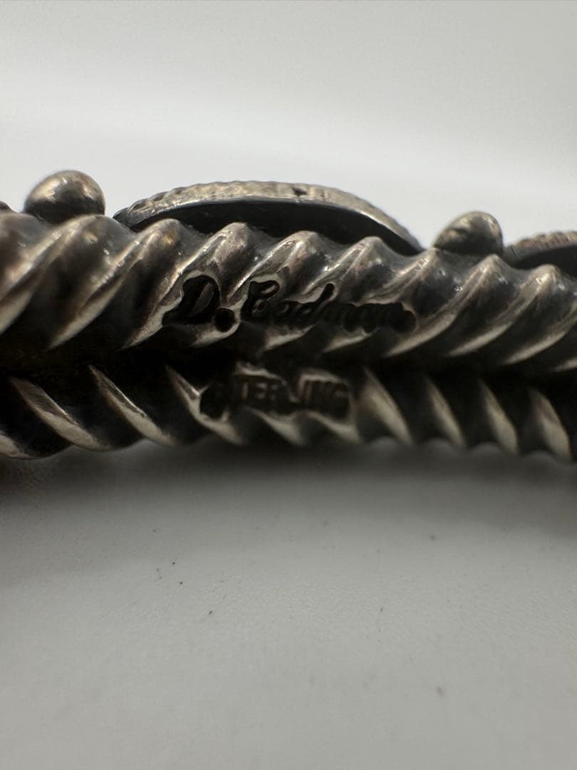 Navajo:ナバホ族 Donovan Cadman作 3連ターコイズ バングル